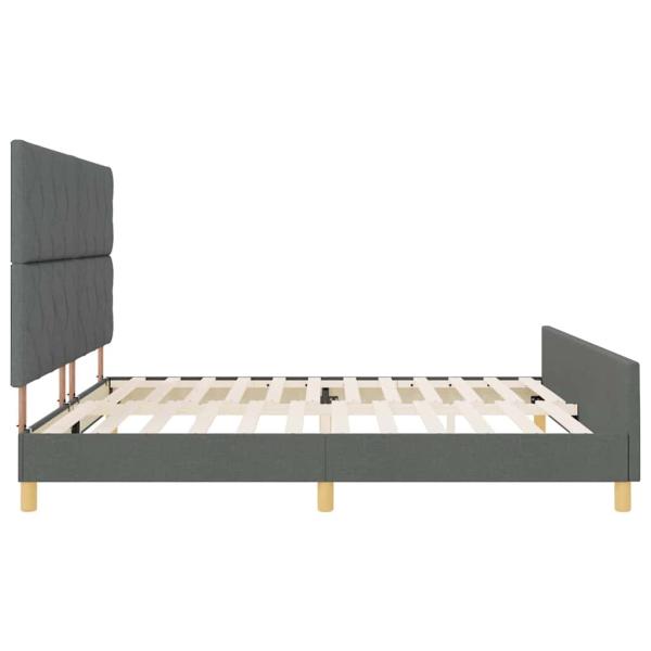 Bettgestell Dunkelgrau 200x200 cm aus Stoff