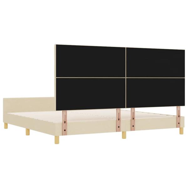 Bettgestell Creme 200x200 cm aus Stoff