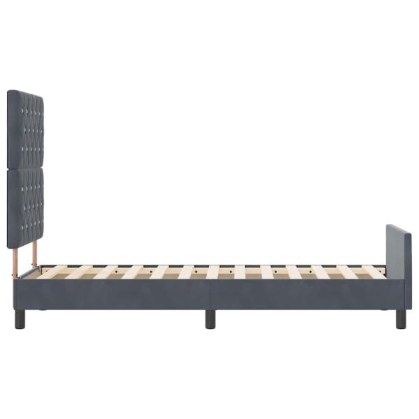 Bettgestell Dunkelgrau 80x200 cm Samt