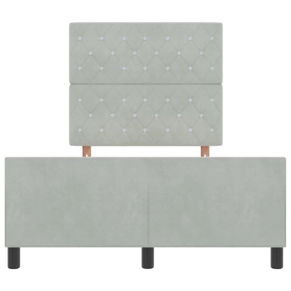 Bettgestell Hellgrau 120x200 cm Samt