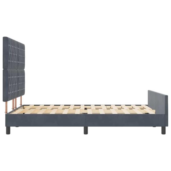 Bettgestell Dunkelgrau 160x200 cm Samt