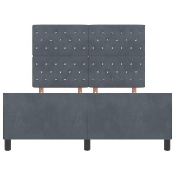 Bettgestell Dunkelgrau 160x200 cm Samt