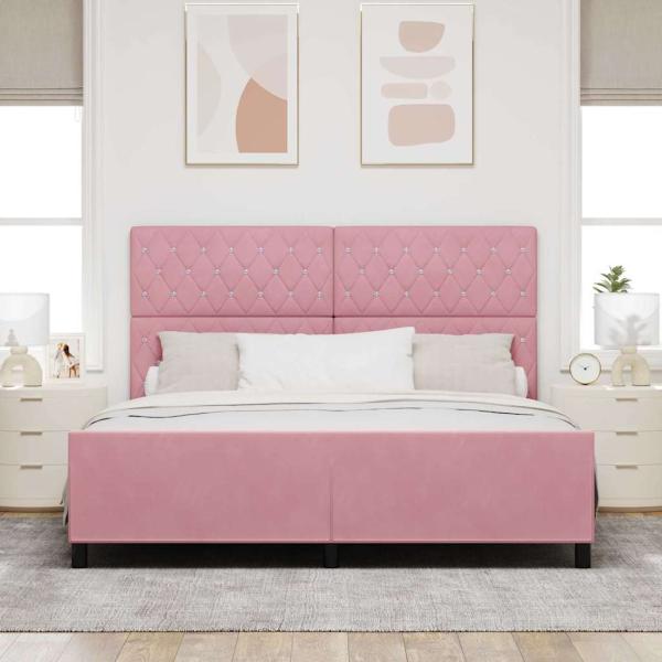 Bettgestell Pink 180x200 cm Samt