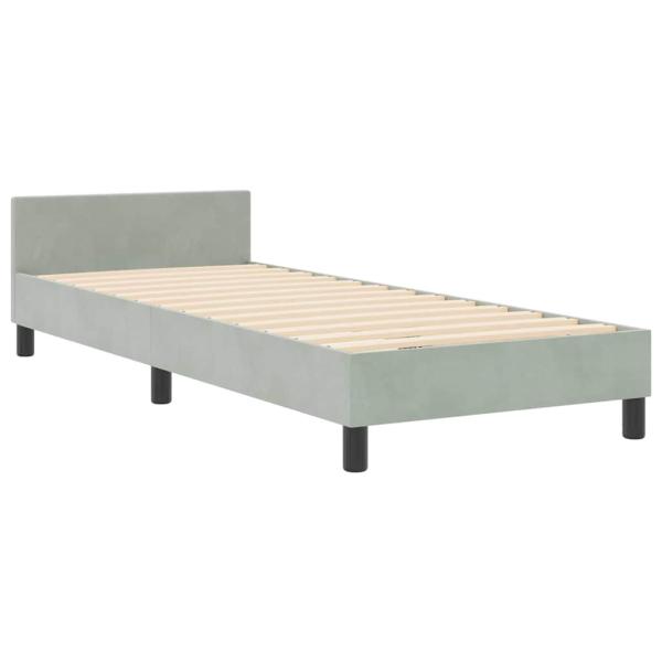 Bettgestell Hellgrau 80x200 cm Samt