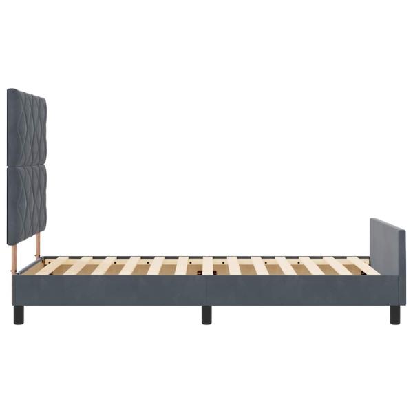 Bettgestell Dunkelgrau 90x190 cm Samt