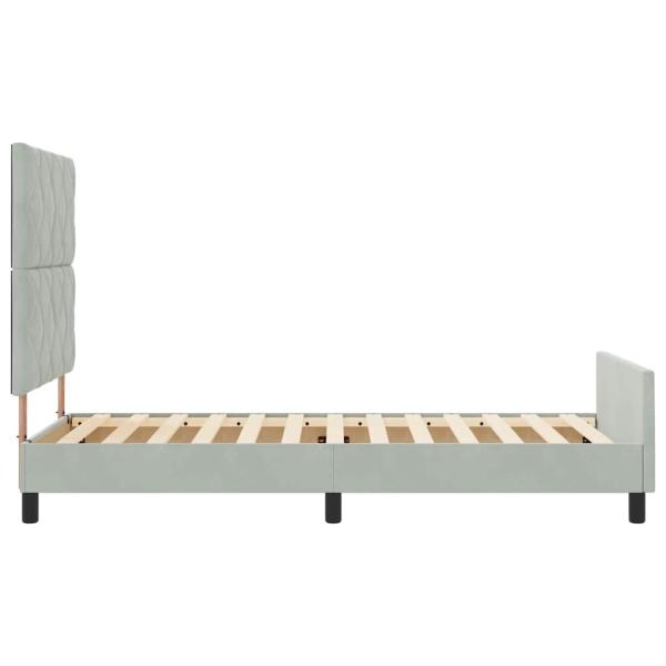 Bettgestell Hellgrau 90x200 cm Samt