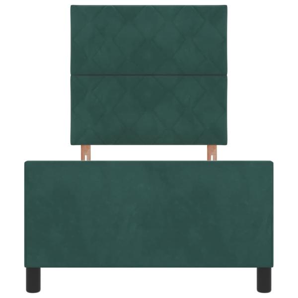 Bettgestell Dunkelgrün 90x200 cm Samt