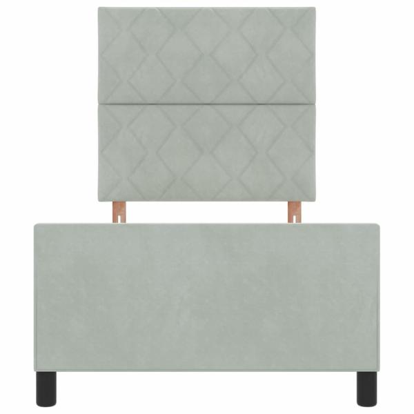 Bettgestell Hellgrau 100x200 cm Samt