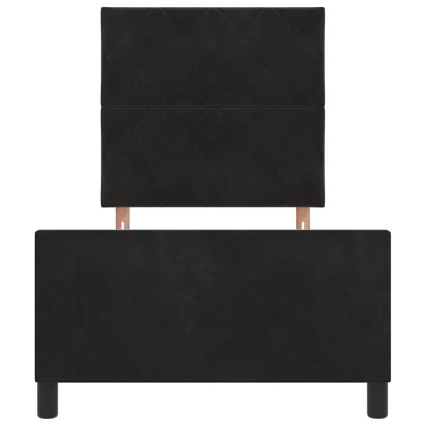 Bettgestell Schwarz 100x200 cm Samt