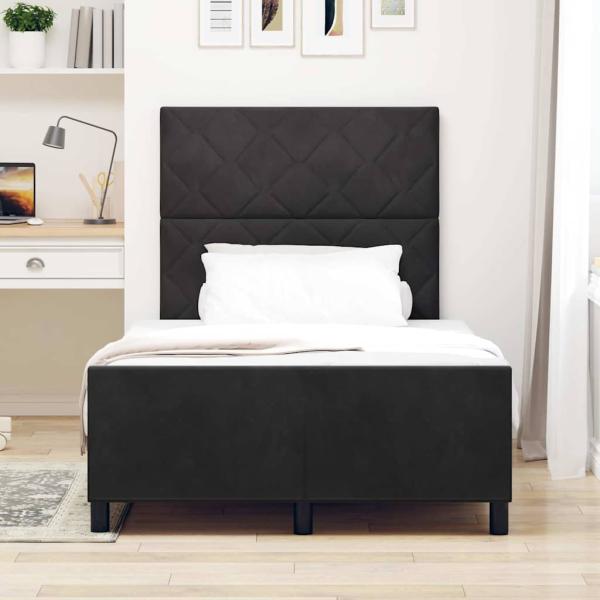 Bettgestell Schwarz 120x190 cm Samt