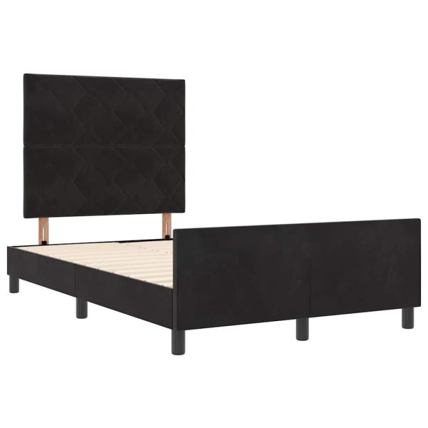 Schwarzes Samt Bettgestell 120x200 cm