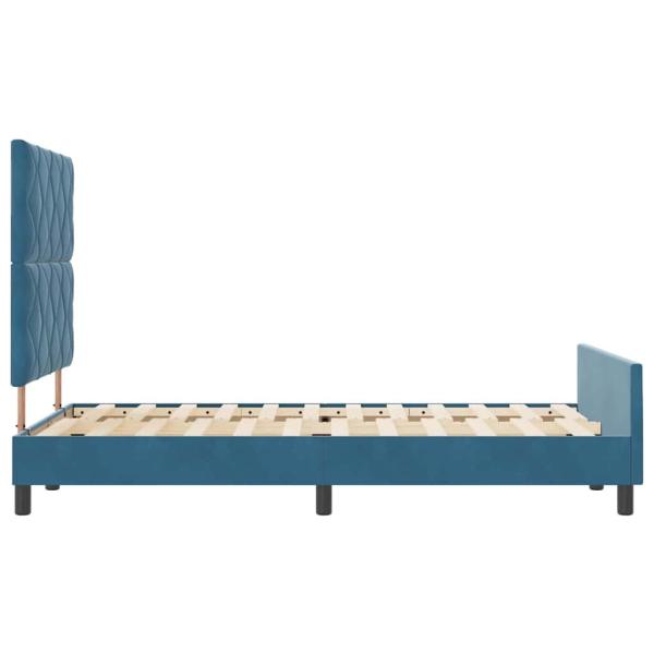 Bettgestell Dunkelblau 120x200 cm Samt