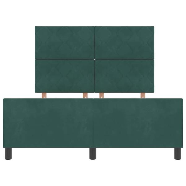 Bettgestell Dunkelgrün 140x190 cm Samt