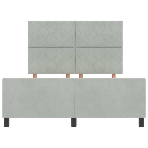 Bettgestell Hellgrau 140x200 cm Samt