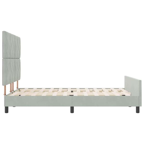 Bettgestell Hellgrau 140x200 cm Samt