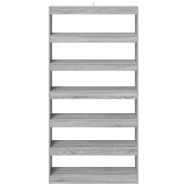 Bücherregal/Raumteiler Schwarz Eiche 100x30x198 cm Holzwerkstoff