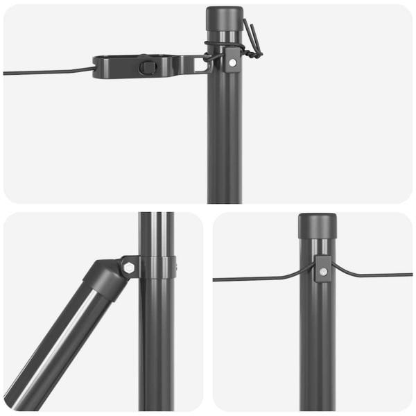 ARDEBO.de - Zaunpfosten 52 Stück Grau Ø32 mm 100 cm Verzinkter Stahl