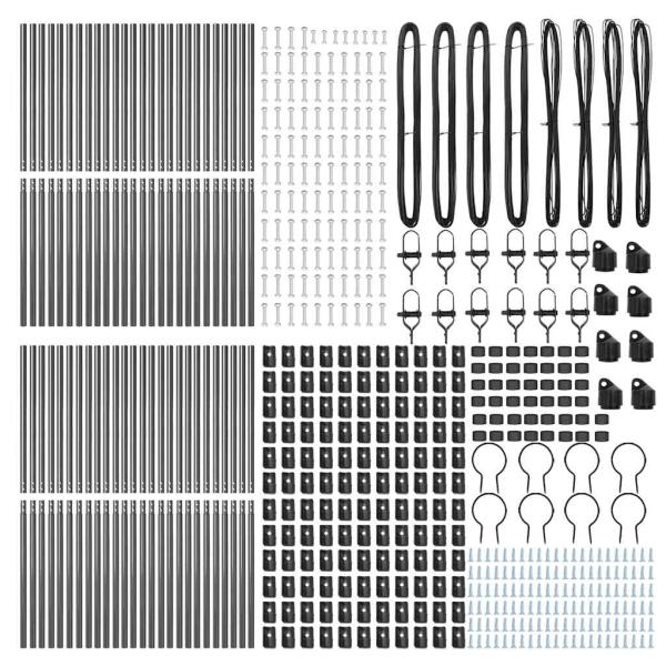 Zaunpfosten 52 Stck Grau Ø32 mm 150 cm Verzinkter Stahl