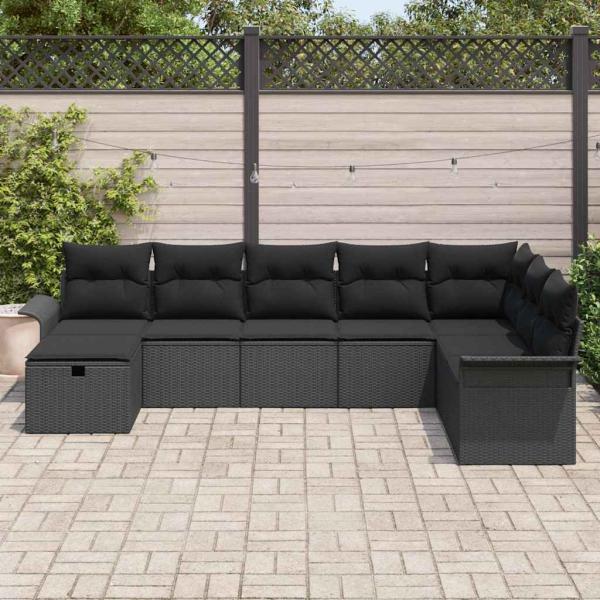 Gartensofa-set 8 Stk. Poly Rattan