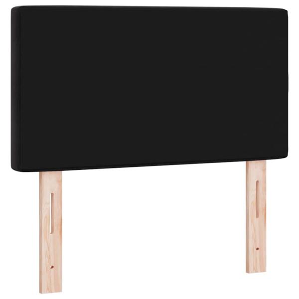 Kopfteil Kristallknopf Gepolstert Schwarz 80 cm Samt