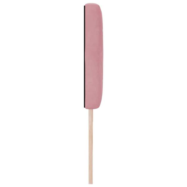 Kopfteil Kristallknopf Gepolstert Rosa 180 cm Samt