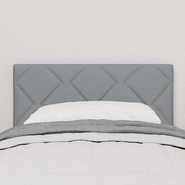 Kopfteil mit Diamantblock-Design Hellgrau 80 cm Stoff