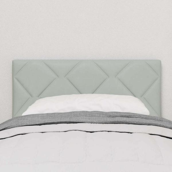 Kopfteil Diamantblock Design Hellgrau 80 cm Samt