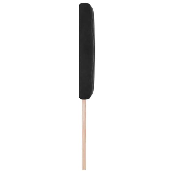 Kopfteil mit Diamantblock-Design Schwarz 80 cm Samt