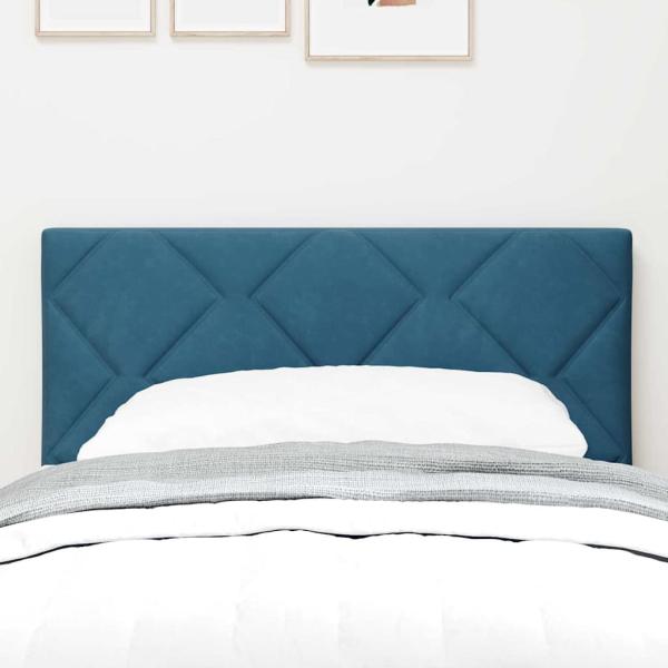 Kopfteil mit Diamantblock-Design Dunkelblau 80 cm Samt