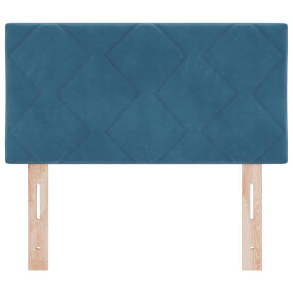 Kopfteil mit Diamantblock-Design Dunkelblau 80 cm Samt