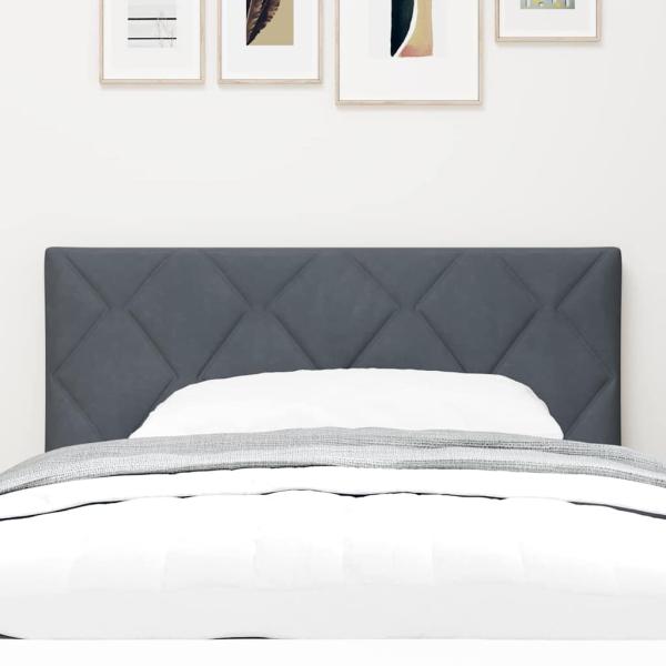 Kopfteil Diamantblöcke Design Dunkelgrau 90 cm Samt