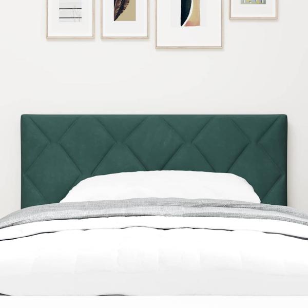 Kopfteil Diamantblöcke Design Dunkelgrün 90 cm Samt