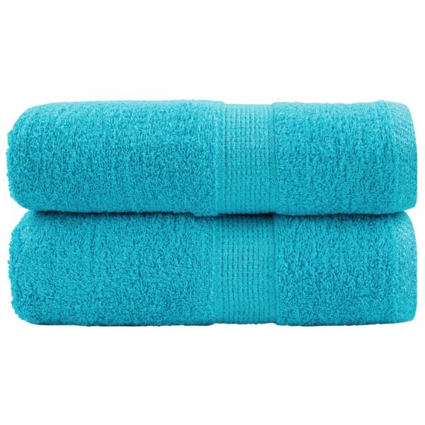 ARDEBO.de - Premium-Gästetücher SOLUND 2 Stk. Türkis 30x50 cm 600 g/m²