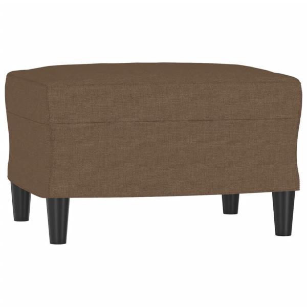 Sessel mit Hocker Braun 60 cm Stoff