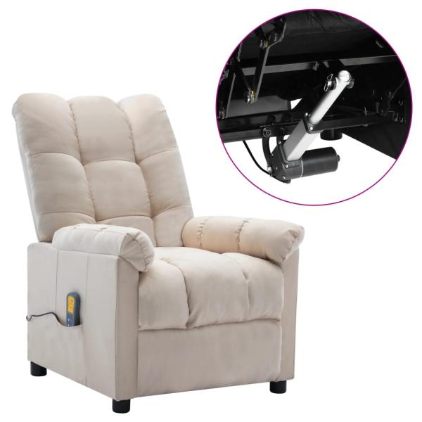 Massagesessel Elektrisch Creme Stoff