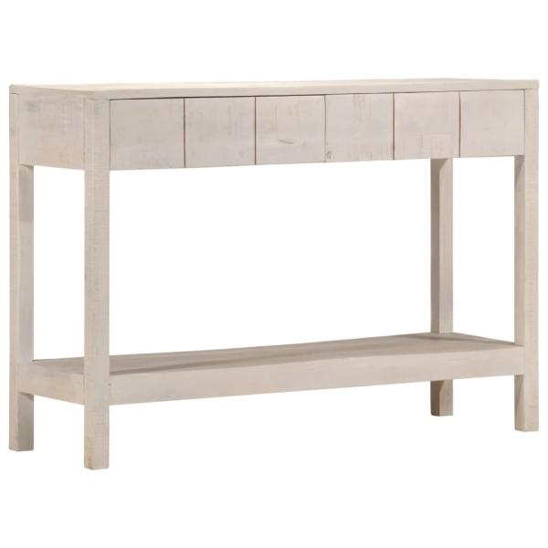 ARDEBO.de - Konsolentisch Weiß 110x35x75 cm Massivholz Mango