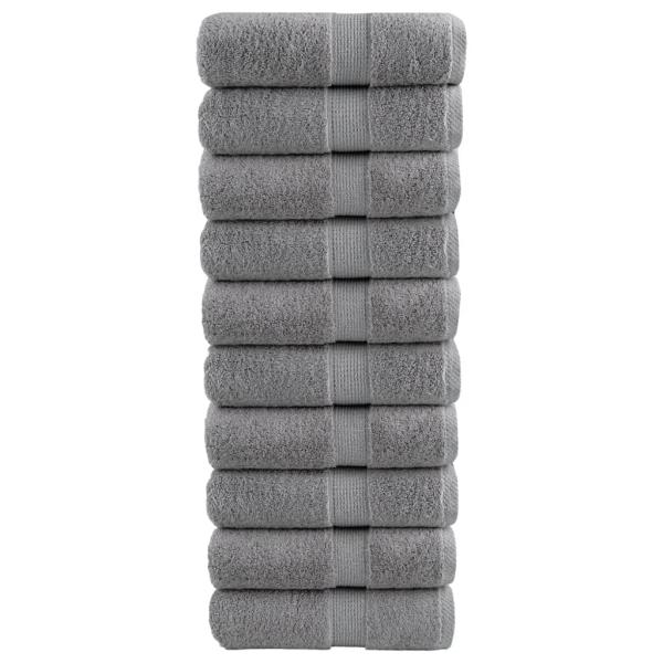 ARDEBO.de - Premium-Seiftücher SOLUND 10 Stk. Grau 30x30 cm 600 g/m²