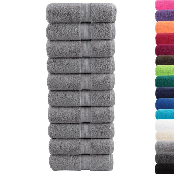 Premium-Seiftücher SOLUND 10 Stk. Grau 30x30 cm 600 g/m²