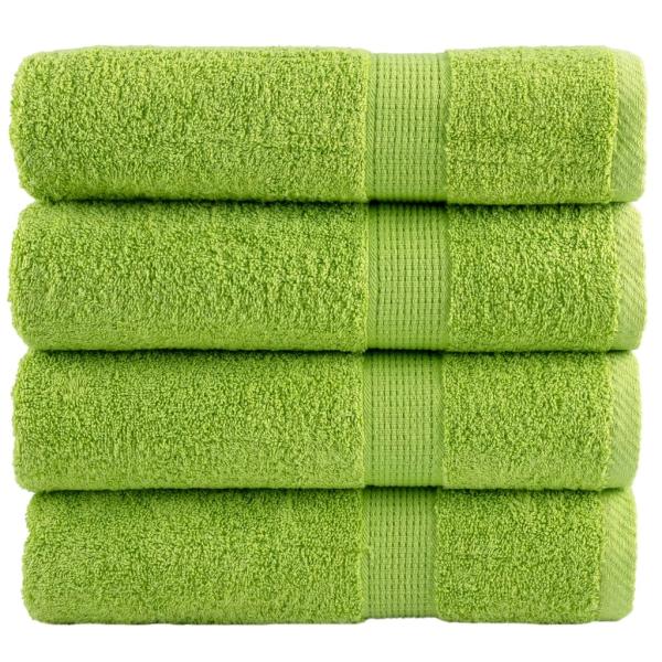 ARDEBO.de - Premium-Handtücher SOLUND 4 Stk. Apfelgrün 50x100 cm 600 g/m²