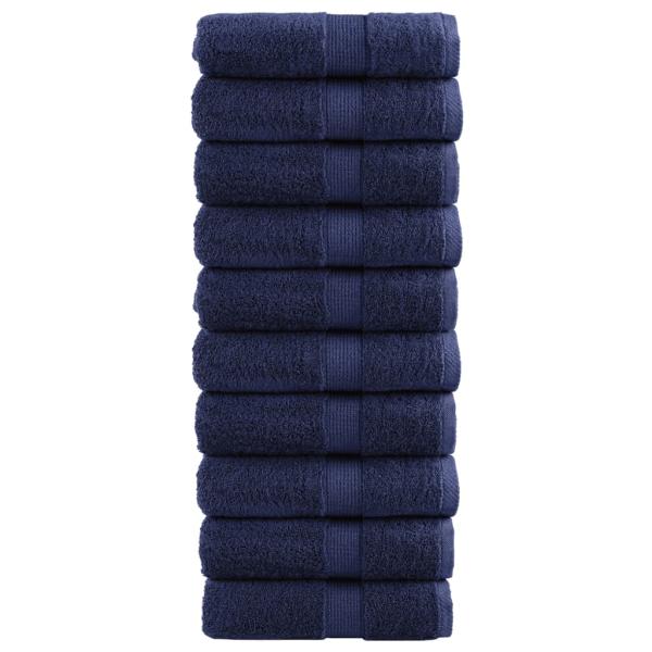 ARDEBO.de - Premium-Gästetücher SOLUND 10 Stk. Marineblau 30x50 cm 600 g/m²