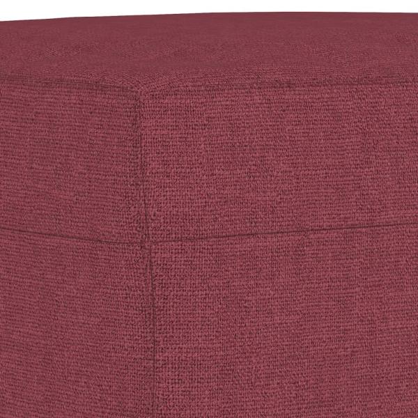 4-tlg. Sofagarnitur mit Kissen Weinrot Stoff