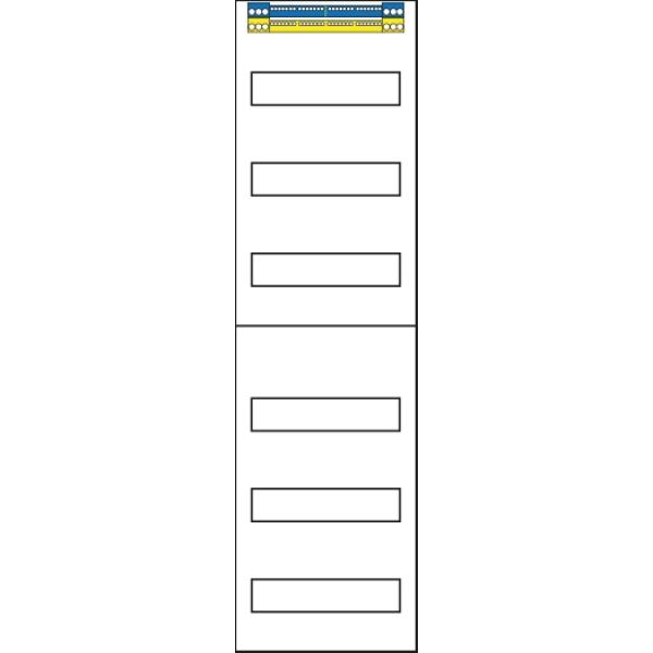 f-Tronic Verteilerfeld 1-feldrig, 900mm, 6-reihig