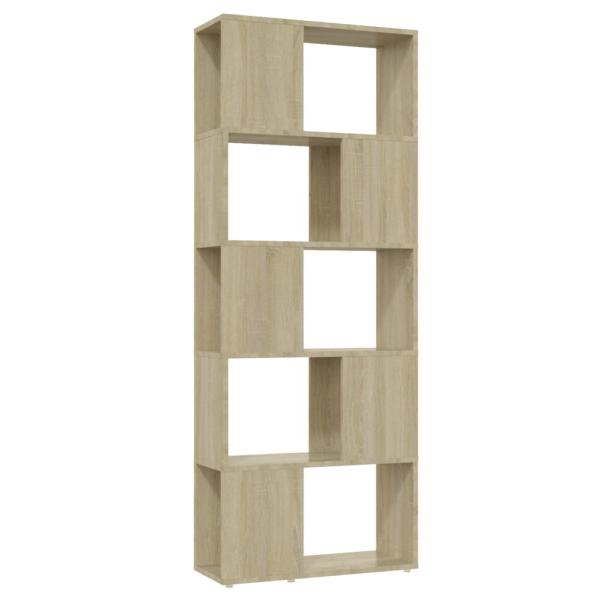 Bücherregal Raumteiler Sonoma-Eiche 60x24x155 cm
