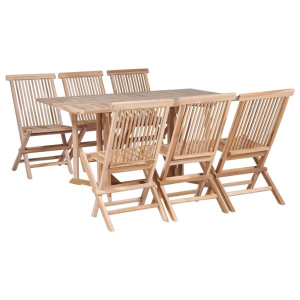 ARDEBO.de - 7-tlg. Garten-Essgruppe Klappbar Massivholz Teak