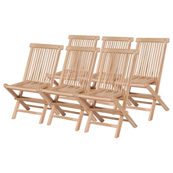 7-tlg. Garten-Essgruppe Klappbar Massivholz Teak