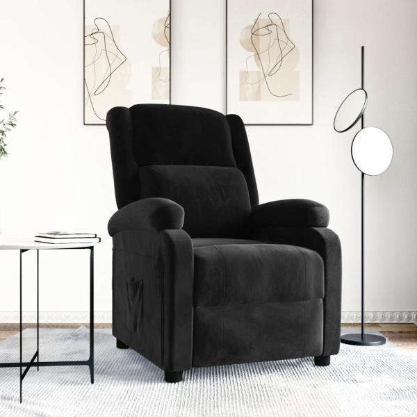 ARDEBO.de - Relaxsessel Schwarz Samt