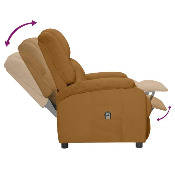 Relaxsessel Elektrisch Braun Samt