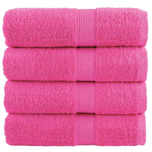 ARDEBO.de - Premium-Gästetücher SOLUND 4 Stk. Rosa 30x50 cm 600 g/m²