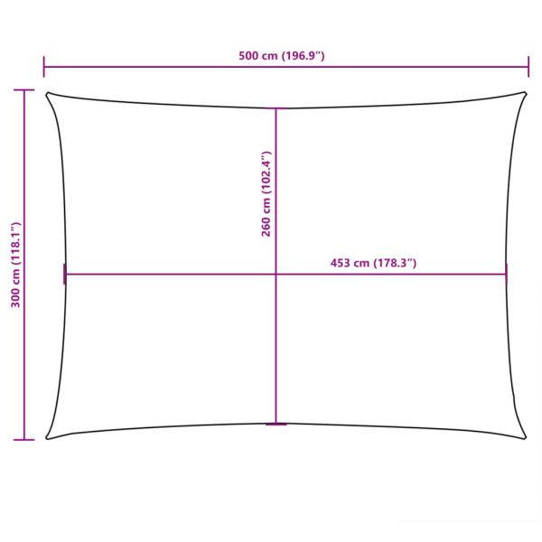 Sonnensegel Oxford-Gewebe Rechteckig 3x5 m Rot
