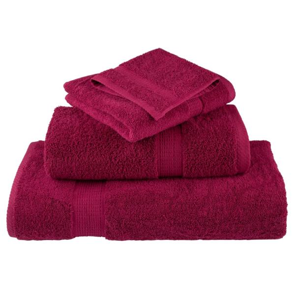 Premium-Gästetücher SOLUND 10 Stk. Bordeaux 30x50 cm 600 g/m²